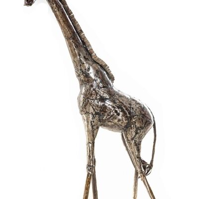 GIRAFE MÉTAL NATUREL 90 CM