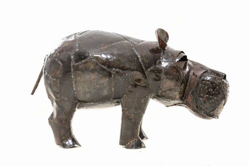 Zimba-Arts METAL NATURAL NEW MEDIUM BABY HIPPO