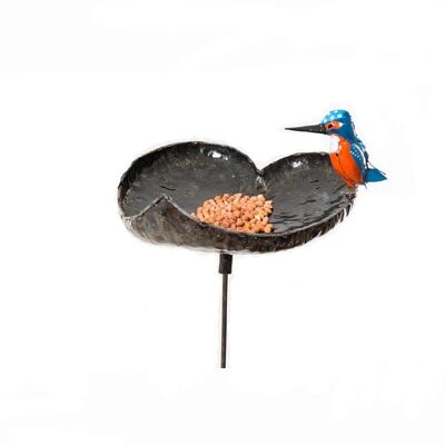 METAL CL KINGFISHER HEART BOWLÂ ON STICK