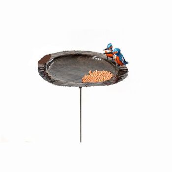 ASSIETTE MÉTAL CL 2 KINGFISHER Mangeoire à oiseaux sur bâton