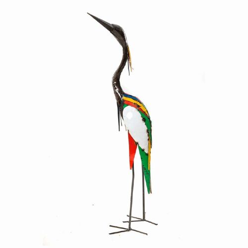 ZIMBA ARTS METAL COLORFUL HERON MEDIUM