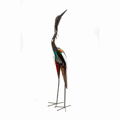 METAL COLORFUL HERON LARGE