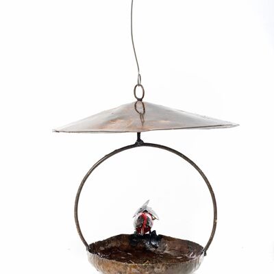 Zimba-Arts METAL ROBIN HANGING BIRDFEEDER