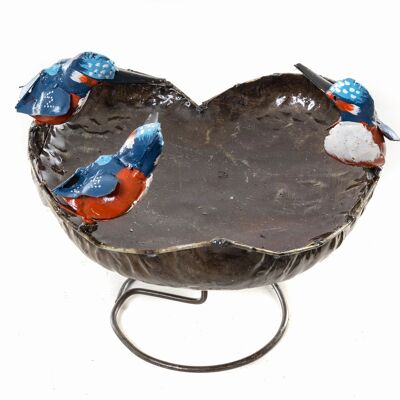 METAL 3 CL KINGFISHER TABLE HEART BOWL
