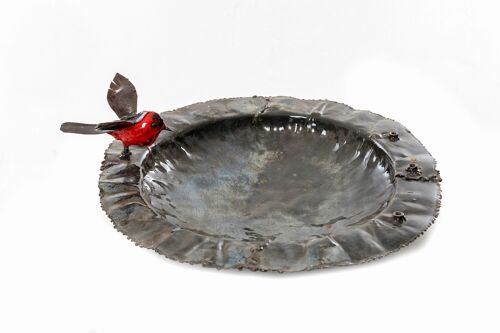 METAL SINGLE ROBIN PLATE BOWL PET FEEDER