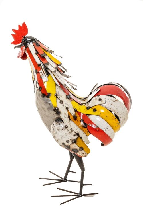 ZIMBA ARTS METAL EXTRA LARGE COLORFUL ROOSTER