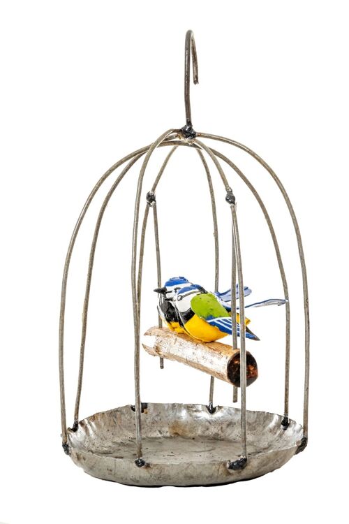 METAL COUPLE BLUE TIT HANGING CAGE