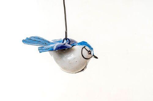 METAL MEDIUM BLUE JAY HANGING