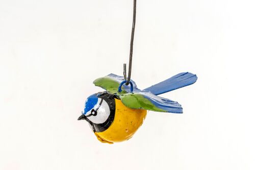 METAL BLUE TIT MEDIUM HANGING