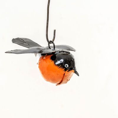 METAL BULLFINCH MEDIUM RED MALE HANGING