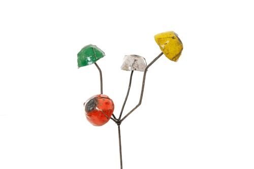 ZIMBA ARTS 4 IN 1 METAL COLORFUL MUSHROOM