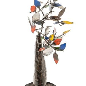 Mangeoire à oiseaux en métal coloré ZIMBA ARTS