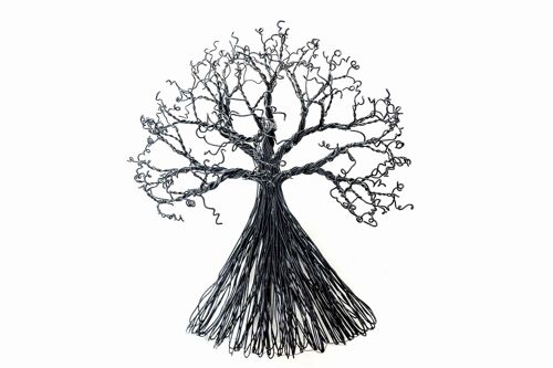 ZIMBA ARTS METAL SMALL 3D BAOBAB WIRED TREE