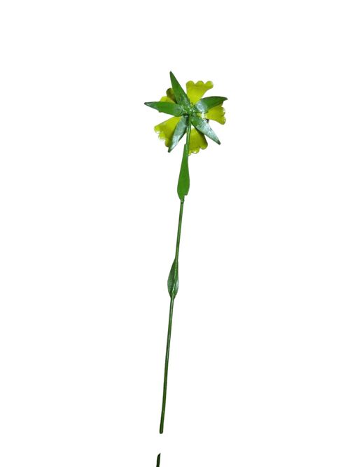 METAL GREEN HIBISCUS FLOWER