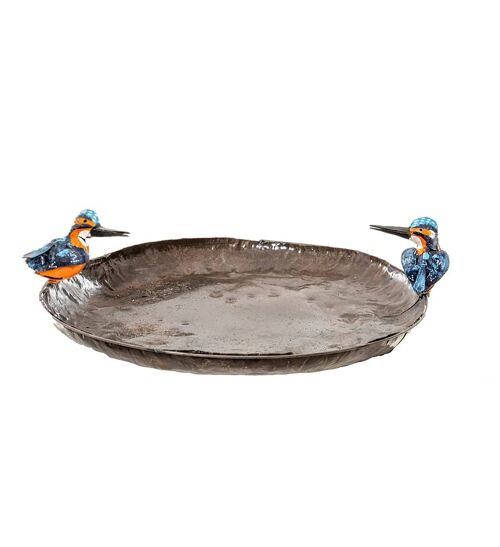 METAL KINGFISHER XL BOWL PET FEEDER COUPLE