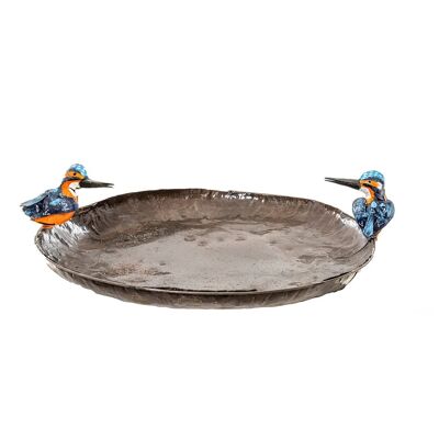 ZIMBA ARTS MÉTAL KINGFISHER XL BOL PETFEEDER COUPLE