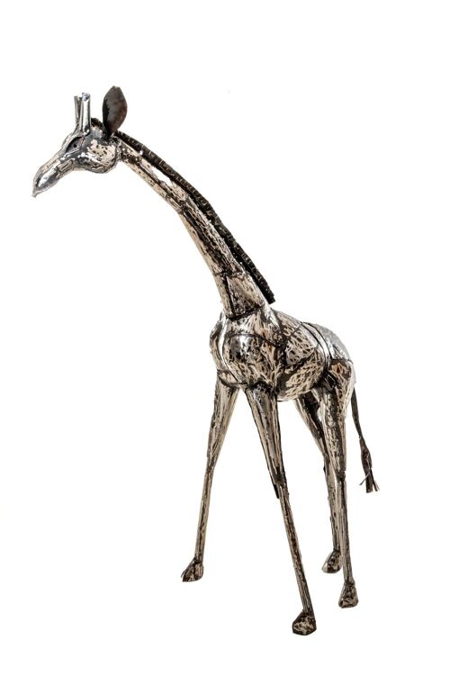 ZIMBA ARTS METAL NATURAL GIRAFFE 2M