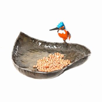 Mangeoire pour animaux ZIMBA-ARTS MÉTAL 3 CL KINGFISHER HEART