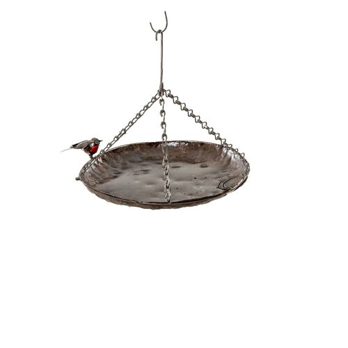 ZIMBA ARTS METAL XL ROBIN BOWL HANGING BIRDFEEDER