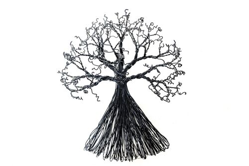 Zimba-Arts METAL LARGE WALL 3D BAOBAB WIRED TREE