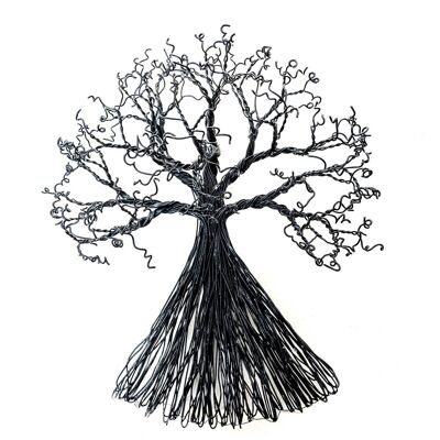 Zimba-Arts 3D-Baobab-Baum aus Metall mit großer Wand, verdrahtet