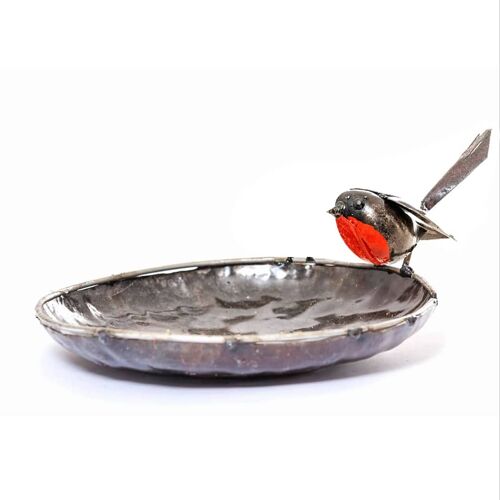 METAL LARGE HAPPY ROBIN PET FEEDER