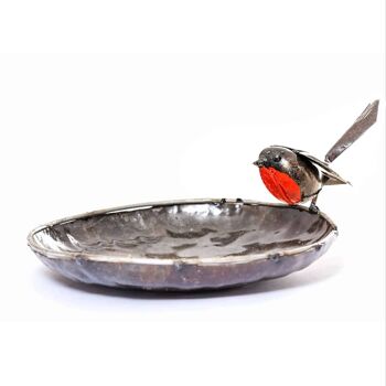 Zimba-Arts GRANDE MÉTAL HAPPY ROBIN PETFEEDER