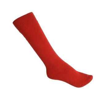 Chaussettes Mi-Bas en Laine des Pyrénées Rouge Pop 2