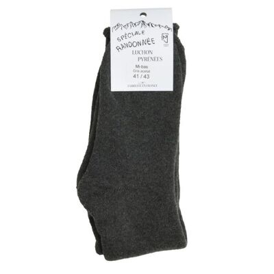 Acetate Gray Pyrenees Wool Knee Socks