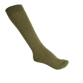 Chaussettes Mi-Bas en Laine des Pyrénées Vert de Gris 2