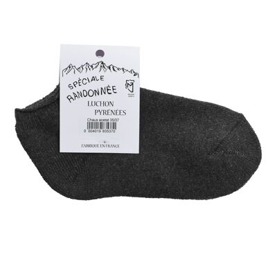 Niedrige Socken aus grauer Pyrenäenwolle aus Acetat