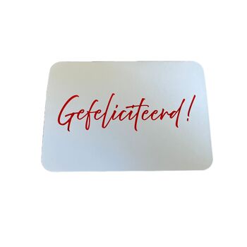Carte d'anniversaire / de félicitations - Feuille rouge en néerlandais 2