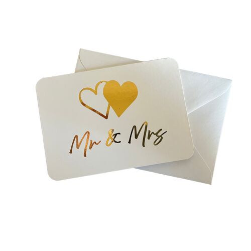 Wedding card - gold foil with envelop