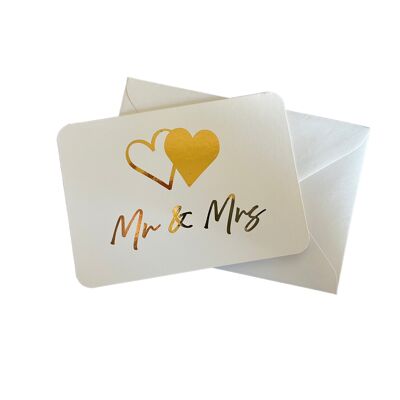 Wedding card - gold foil with envelope