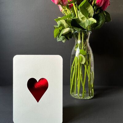 Valentinstagskarte - rote Folie