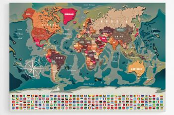 Affiche carte du monde 2