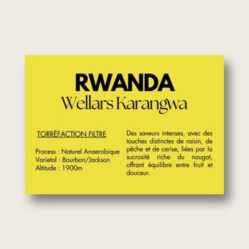 (RARE) RWANDA - Wellars Karangwa, torréfaction filtre 2