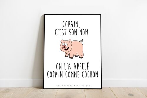 Affiche - Poster - Réplique Les bronzés font du ski - Copain comme cochon