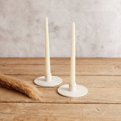 Kerzenhalter „Anna“ aus weißer Keramik