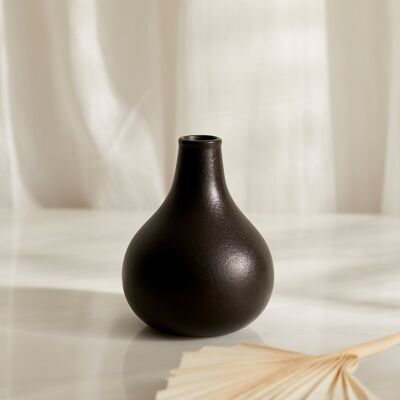 Vase en céramique noire Chelsea
