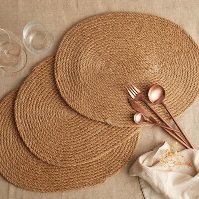 Phoebe Jute Oval Placemats Set of 4