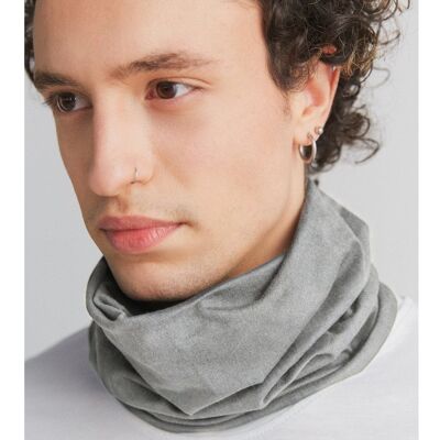 9625-047| Sciarpa tubolare unisex - grigio melange