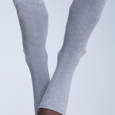 9502 | Socks with rolled edge - grey melange (pack of 6)