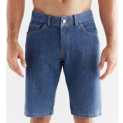 MA3020-283 | Pantaloncini di jeans da uomo - Blu oceano