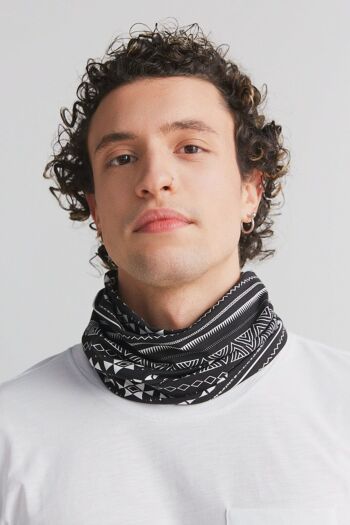 9625-046 | Foulard tube unisexe - noir et blanc 6