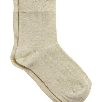 R-1111-07 | Unisex socks - beige melange (pack of 6)