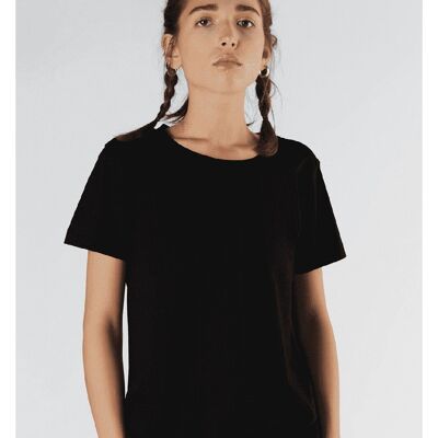 T1100-01 | Camicia a maniche corte da donna TENCEL™ Active - Nera