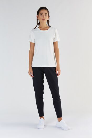T1100-02 | Chemise à manches courtes pour femmes TENCEL™ Active - Blanc 6