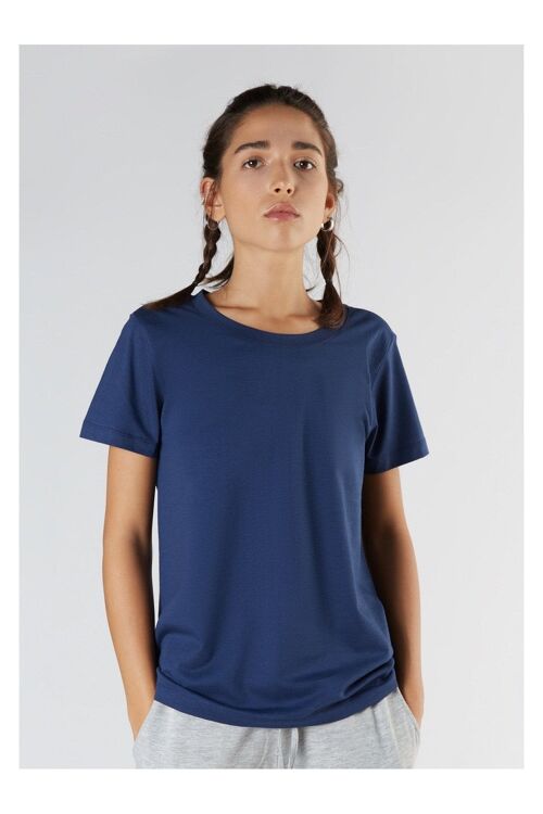 T1100-03 | TENCEL™ Active Damen Kurzarmshirt - Navy