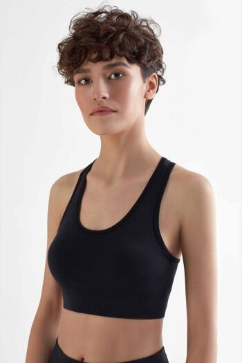 T1200-01 | Brassière de sport femme recyclée - Noir 7